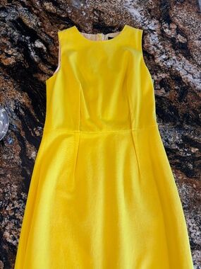 J Crew Yellow Sheath Dress size 2